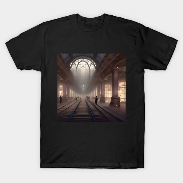 Middle Ages Train Station T-Shirt by SmartPufferFish